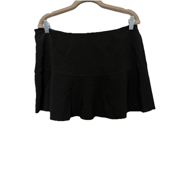 Y2K Pleated Black Mini Skirt Large Punk Grunge Goth Academia Clueless XOXO NWT - Picture 3 of 6